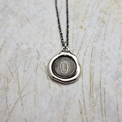 Initial Monogram Wax Seal Pendant