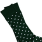 Dk. Green Polka Dot Bamboo Socks