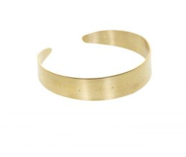 Dotted Brass Bangle Bracelet