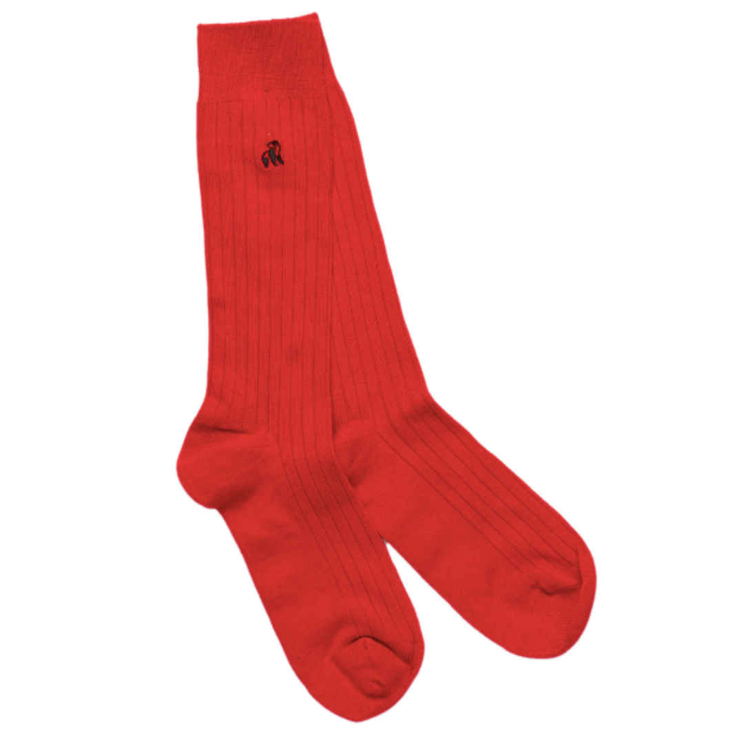 Classic Red Bamboo Socks
