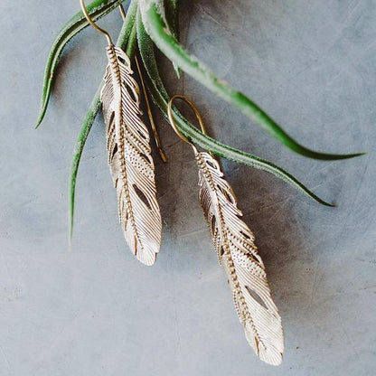Long Feather Earrings