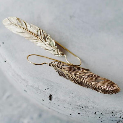 Long Feather Earrings