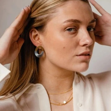 Oblong Form Earrings