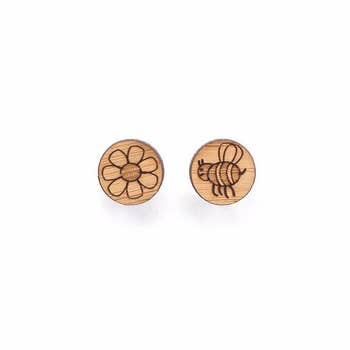 Bee and Flower Studs