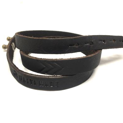 Thin Leather Wrap Bracelet